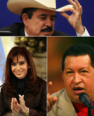 Chavez,-Zelaya, Kirchner